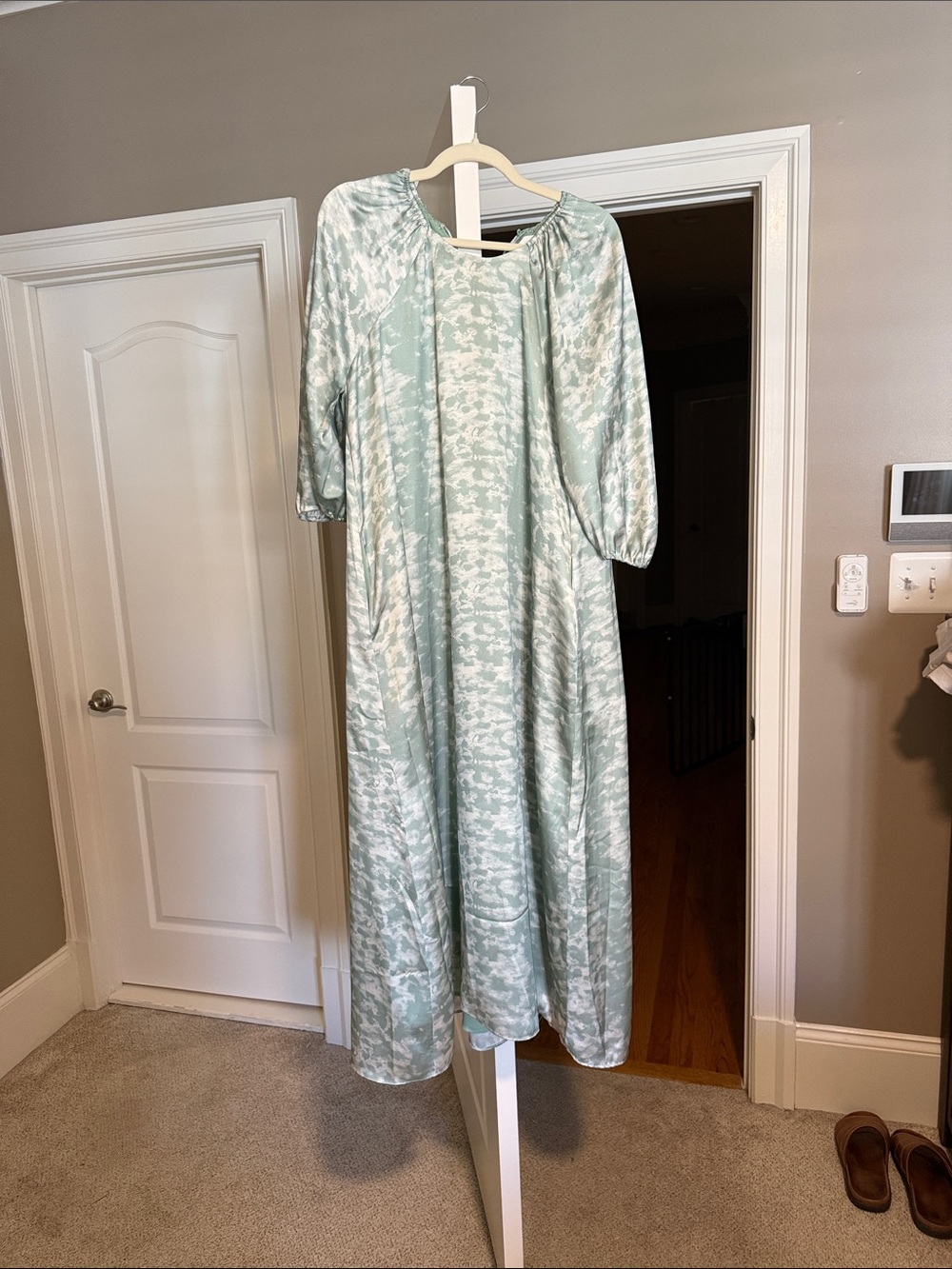 Hyacinth House Green and White Maxi Dress